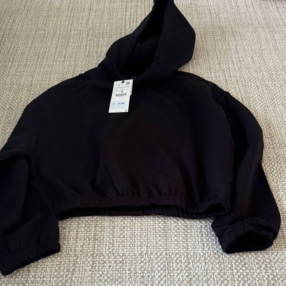 Zara Women’s Hoodie Black NWT size Large